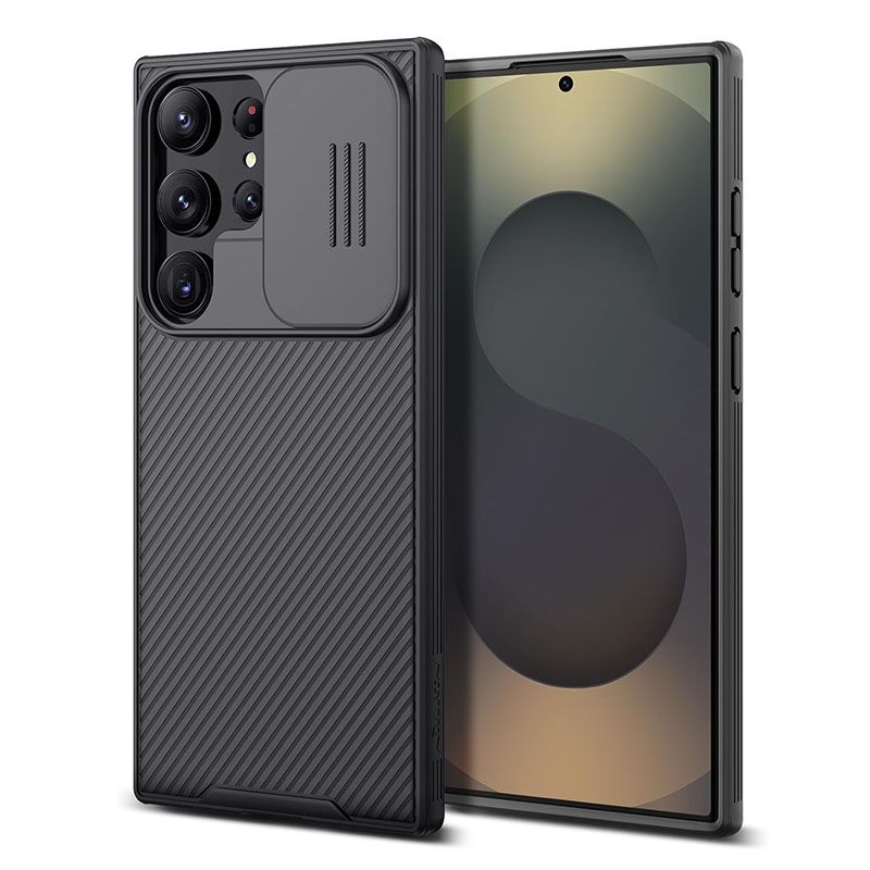Nillkin-Protective Case With Camera The Lens Sliding Cover for Samsung Galaxy S25 Ultra, Hard PC TPU Ultra-Thin Scratch Resistant Phone Case