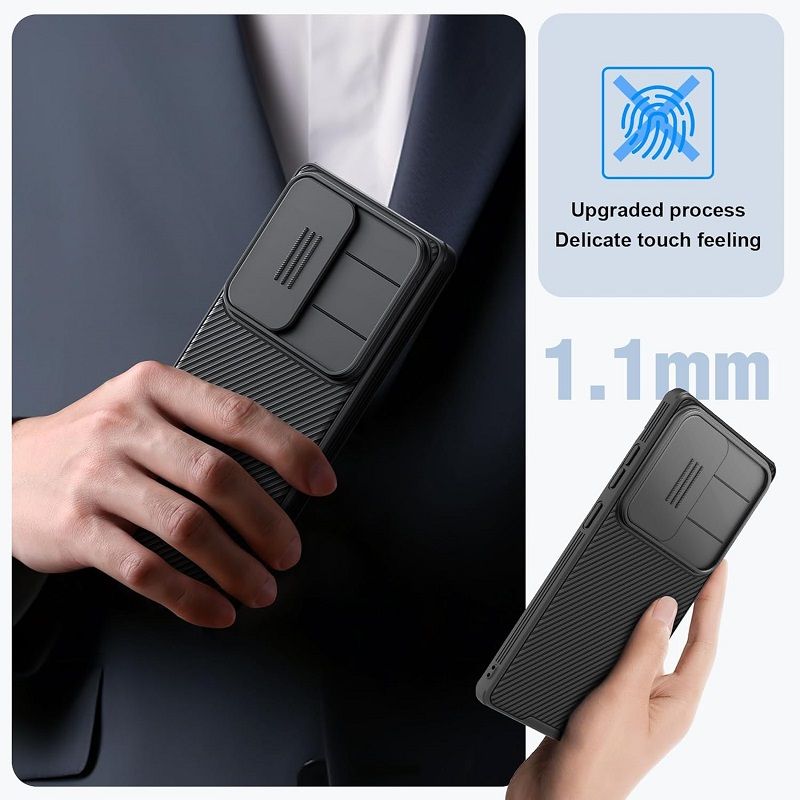 Nillkin-Protective Case With Camera The Lens Sliding Cover for Samsung Galaxy S25 Ultra, Hard PC TPU Ultra-Thin Scratch Resistant Phone Case