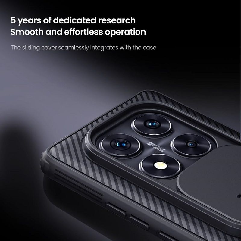 Nillkin-Protective Case With Camera The Lens Sliding Cover for Xiaomi Redmi Note 14 Pro+/Plus 5G, Hard PC TPU Ultra-Thin Scratch Resistant Phone Case