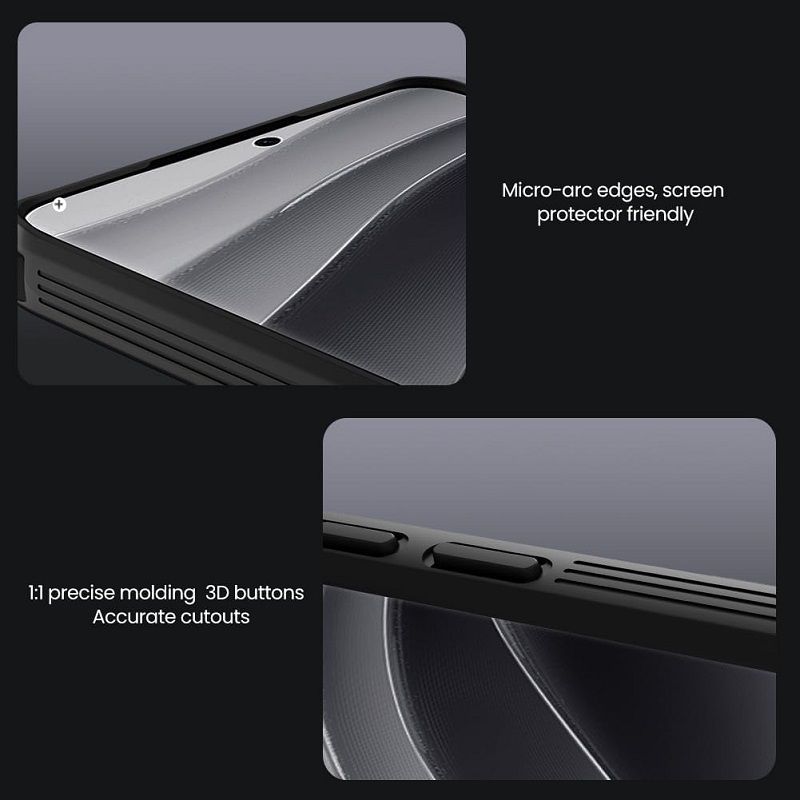 Nillkin-Protective Case With Camera The Lens Sliding Cover for Xiaomi Redmi Note 14 Pro+/Plus 5G, Hard PC TPU Ultra-Thin Scratch Resistant Phone Case