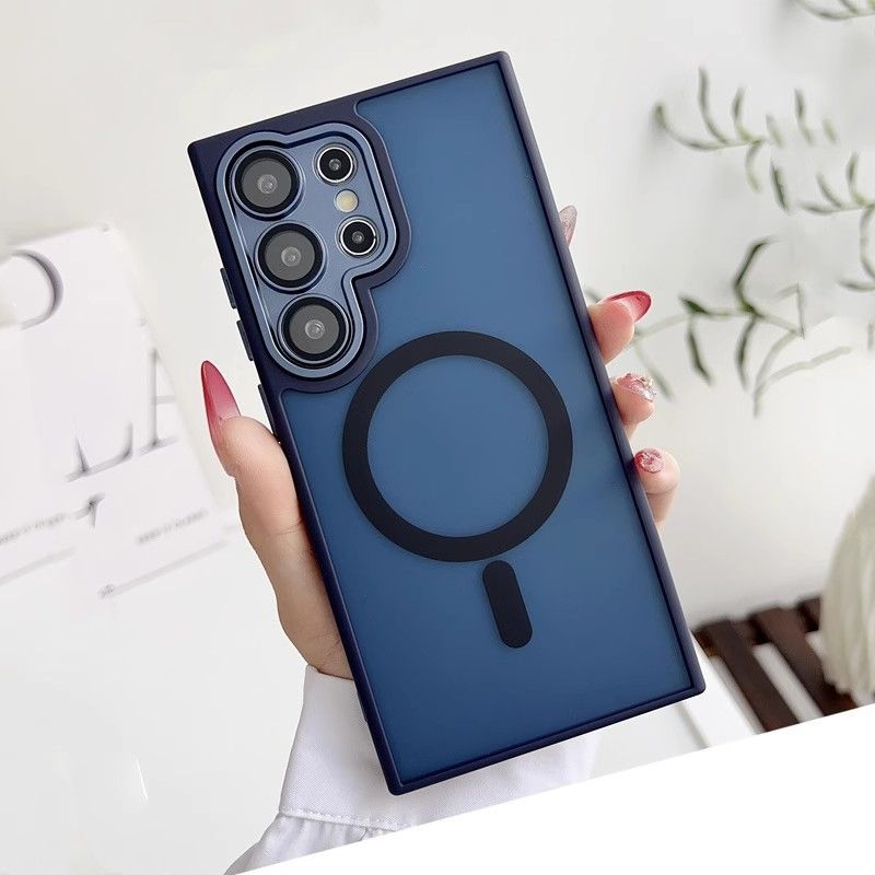 Magnetic Cover for Samsung Galaxy A56 A36 A26 A16 A06 A55 A35 A15 A05 S25 Ultra S25 Plus S25 Edge  S25 FE S24 Plus S23 FE S22 Plus Anti Drop Soft With Lens Film Phone Case