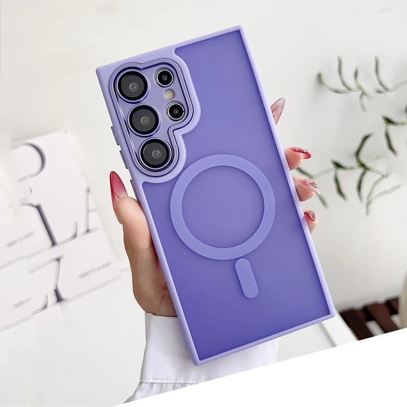 Magnetic Cover for Samsung Galaxy A56 A36 A26 A16 A06 A55 A35 A15 A05 S25 Ultra S25 Plus S25 Edge  S25 FE S24 Plus S23 FE S22 Plus Anti Drop Soft With Lens Film Phone Case