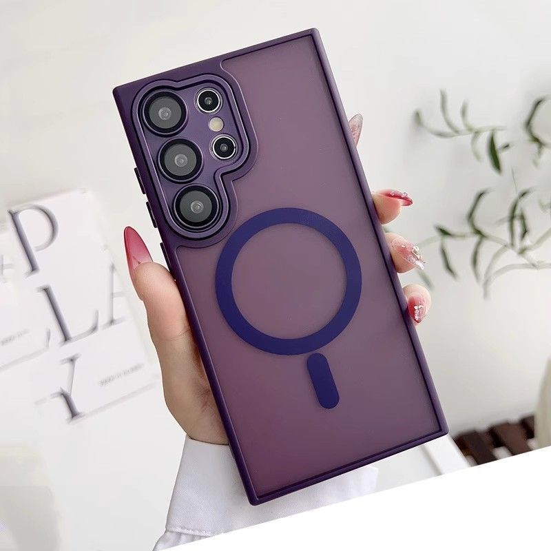 Magnetic Cover for Samsung Galaxy A56 A36 A26 A16 A06 A55 A35 A15 A05 S25 Ultra S25 Plus S25 Edge  S25 FE S24 Plus S23 FE S22 Plus Anti Drop Soft With Lens Film Phone Case