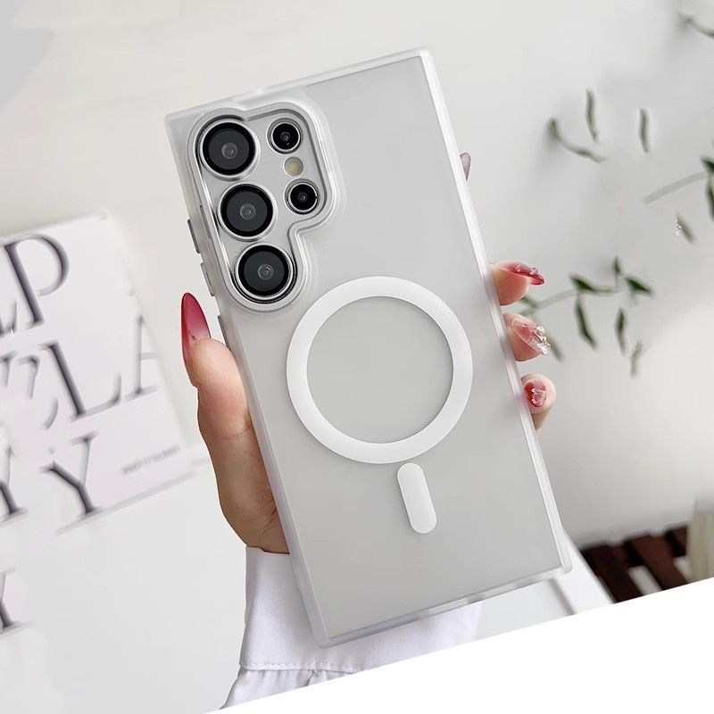 Magnetic Cover for Samsung Galaxy A56 A36 A26 A16 A06 A55 A35 A15 A05 S25 Ultra S25 Plus S25 Edge  S25 FE S24 Plus S23 FE S22 Plus Anti Drop Soft With Lens Film Phone Case