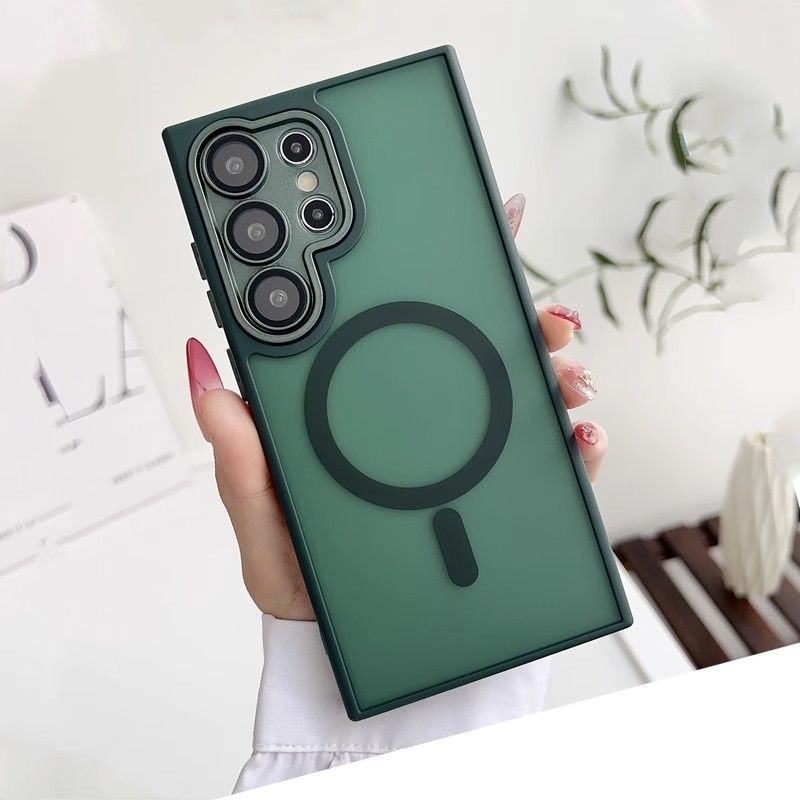 Magnetic Cover for Samsung Galaxy A56 A36 A26 A16 A06 A55 A35 A15 A05 S25 Ultra S25 Plus S25 Edge  S25 FE S24 Plus S23 FE S22 Plus Anti Drop Soft With Lens Film Phone Case