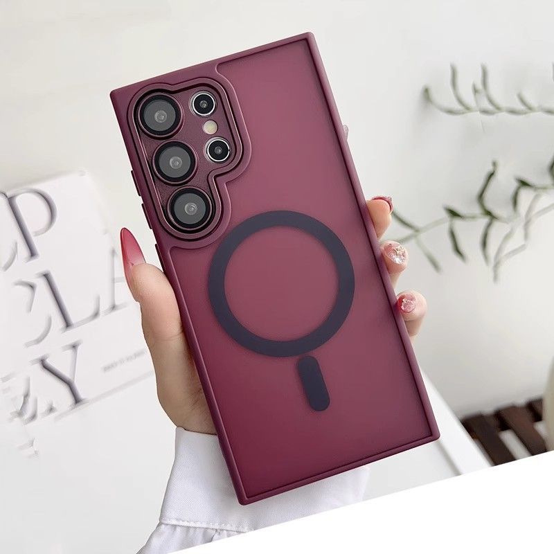 Magnetic Cover for Samsung Galaxy A56 A36 A26 A16 A06 A55 A35 A15 A05 S25 Ultra S25 Plus S25 Edge  S25 FE S24 Plus S23 FE S22 Plus Anti Drop Soft With Lens Film Phone Case