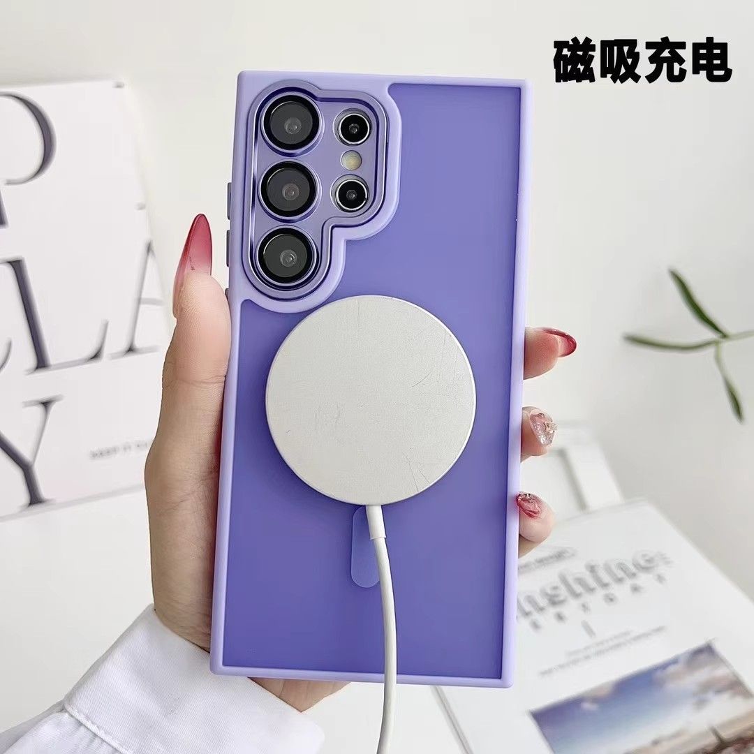 Magnetic Cover for Samsung Galaxy A56 A36 A26 A16 A06 A55 A35 A15 A05 S25 Ultra S25 Plus S25 Edge  S25 FE S24 Plus S23 FE S22 Plus Anti Drop Soft With Lens Film Phone Case