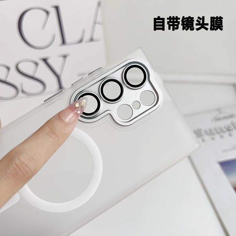 Magnetic Cover for Samsung Galaxy A56 A36 A26 A16 A06 A55 A35 A15 A05 S25 Ultra S25 Plus S25 Edge  S25 FE S24 Plus S23 FE S22 Plus Anti Drop Soft With Lens Film Phone Case