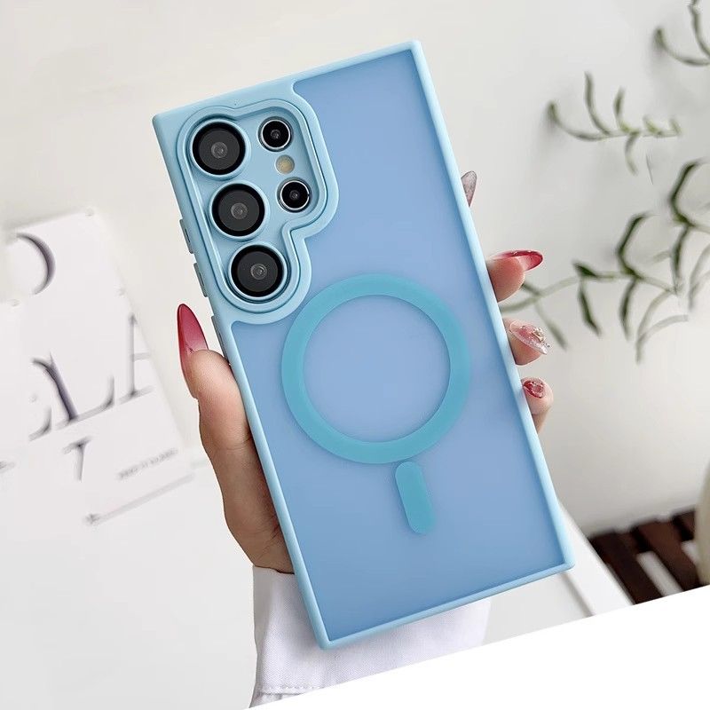 Magnetic Cover for Samsung Galaxy A56 A36 A26 A16 A06 A55 A35 A15 A05 S25 Ultra S25 Plus S25 Edge  S25 FE S24 Plus S23 FE S22 Plus Anti Drop Soft With Lens Film Phone Case