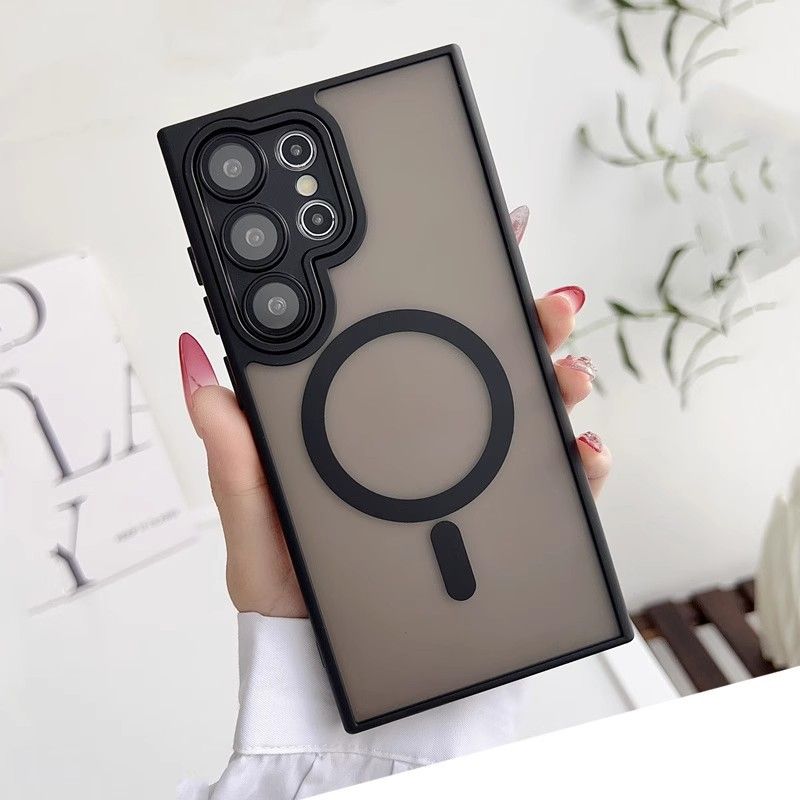 Magnetic Cover for Samsung Galaxy A56 A36 A26 A16 A06 A55 A35 A15 A05 S25 Ultra S25 Plus S25 Edge  S25 FE S24 Plus S23 FE S22 Plus Anti Drop Soft With Lens Film Phone Case