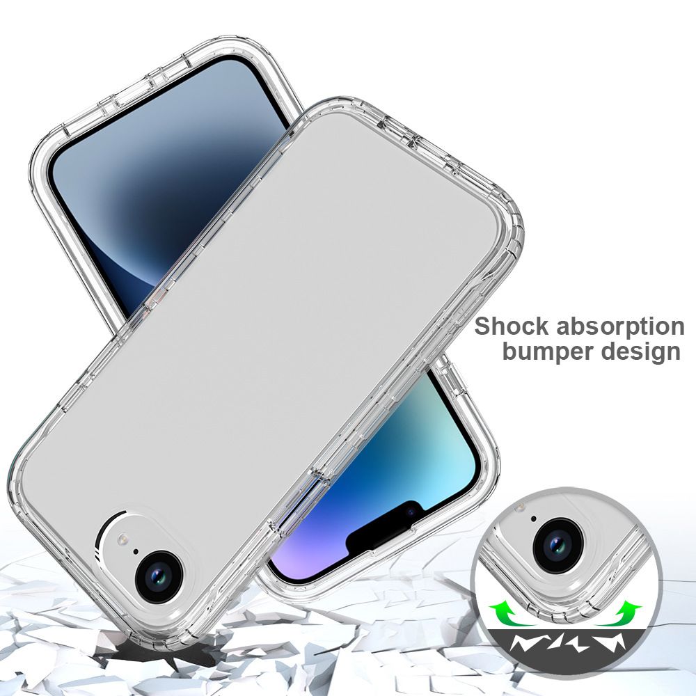 Cover for iPhone 16e SE4 16 Plus 16 Pro MAX 15 14 Plus 15 14 13 Mini 12 11 Pro Max XS Max XS X XR 8 7 Plus Transparent Multi-Color 2 in 1 Soft Hard Combination Fall Prevention Phone Case