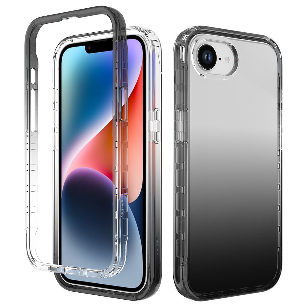 Cover for iPhone 16e SE4 16 Plus 16 Pro MAX 15 14 Plus 15 14 13 Mini 12 11 Pro Max XS Max XS X XR 8 7 Plus Transparent Multi-Color 2 in 1 Soft Hard Combination Fall Prevention Phone Case