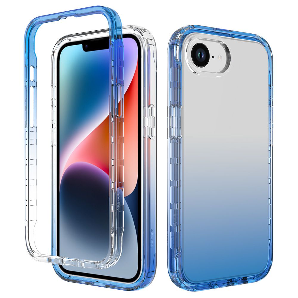 Cover for iPhone 16e SE4 16 Plus 16 Pro MAX 15 14 Plus 15 14 13 Mini 12 11 Pro Max XS Max XS X XR 8 7 Plus Transparent Multi-Color 2 in 1 Soft Hard Combination Fall Prevention Phone Case