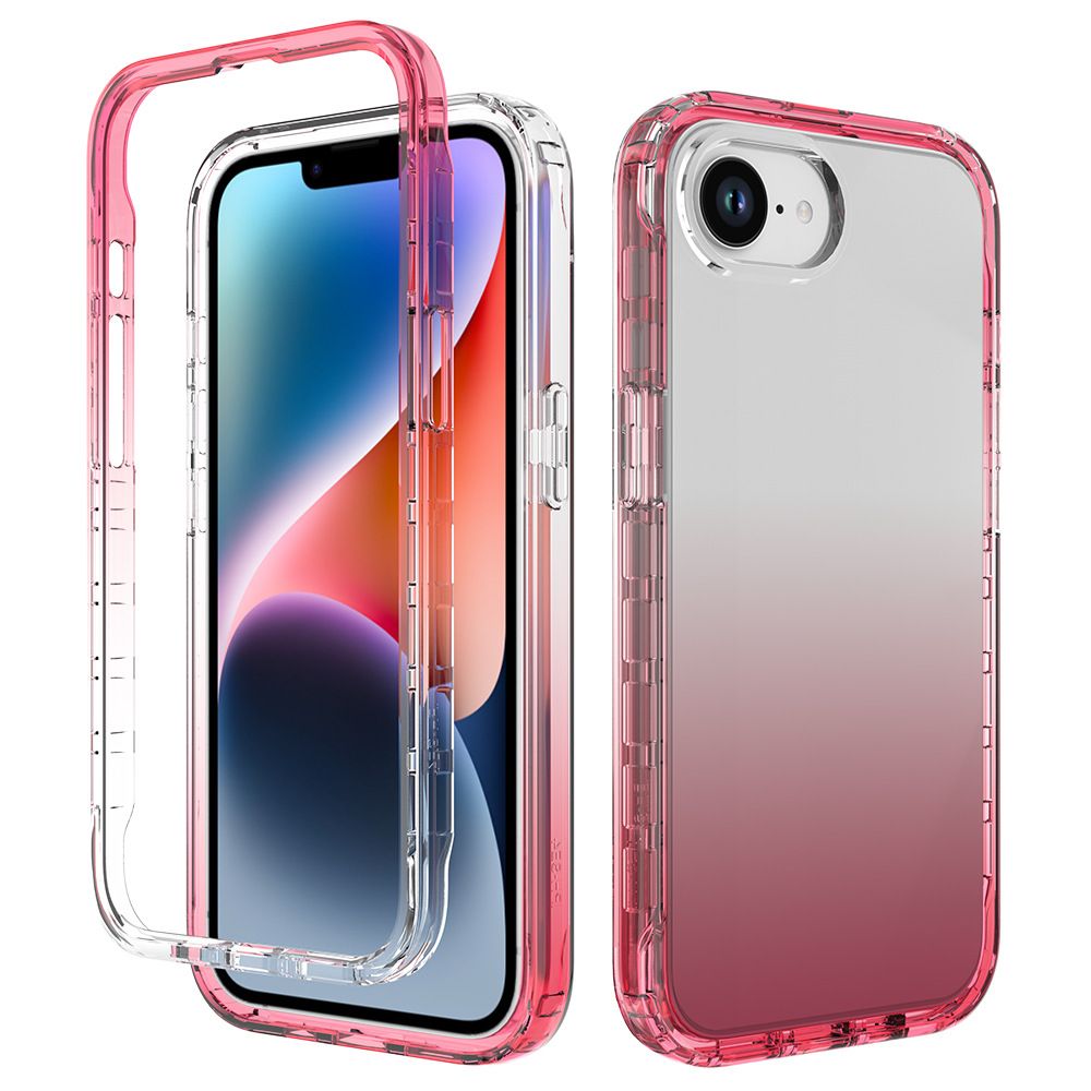 Cover for iPhone 16e SE4 16 Plus 16 Pro MAX 15 14 Plus 15 14 13 Mini 12 11 Pro Max XS Max XS X XR 8 7 Plus Transparent Multi-Color 2 in 1 Soft Hard Combination Fall Prevention Phone Case