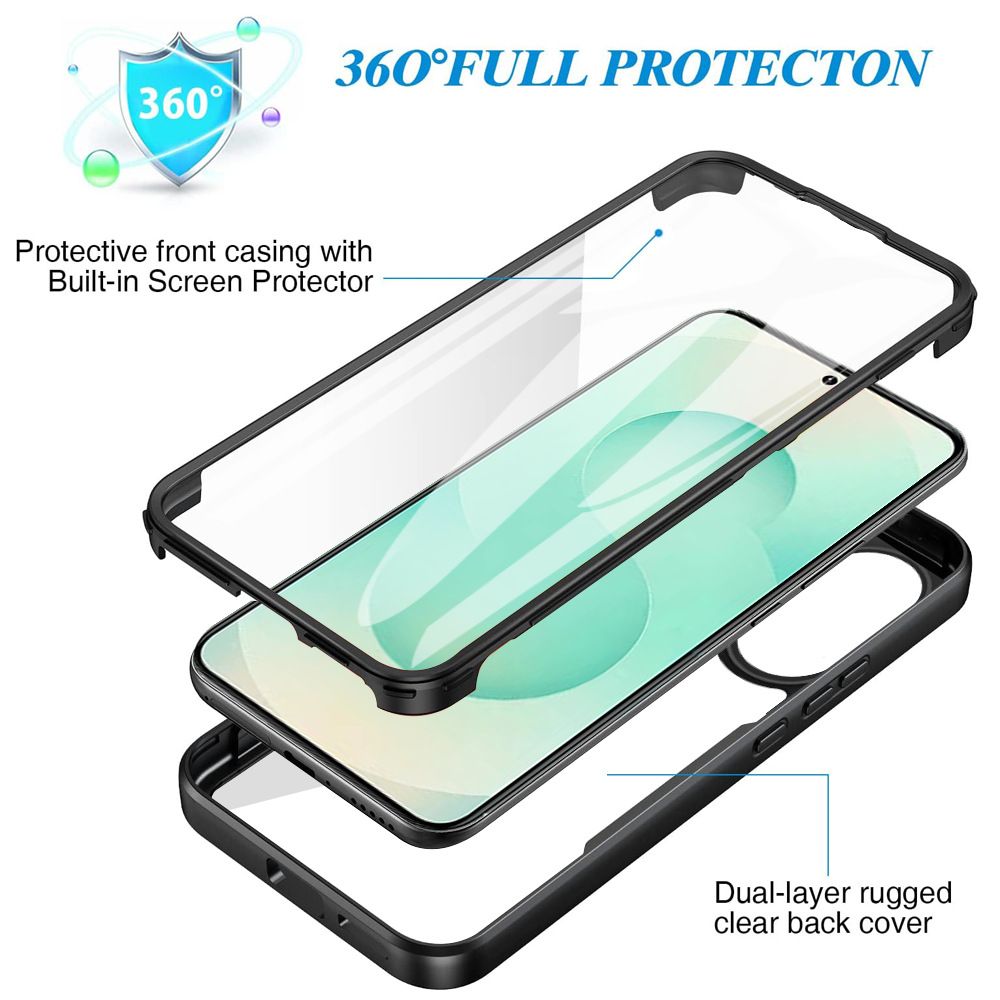 360 Full Protection Case for Samsung Galaxy A17 A07 A56 A36 A26 A16 S25 Edge S25 Plus S25 FE S24 S23 Ultra S24 FE S23 Cover Built-in Screen Protector