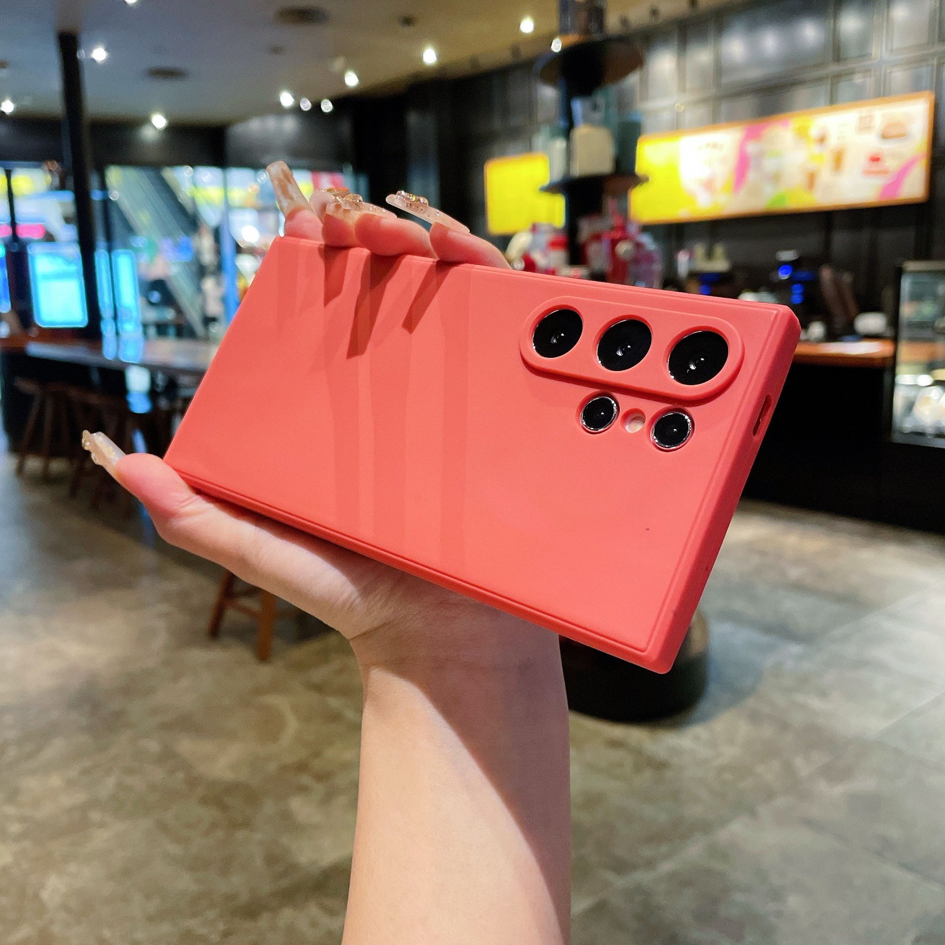 Rubik's Cube Silicone Mobile Phone Case for Samsung S25 Ultra S24 S23 S22 S21 S20 FE S8 S9 Plus Note 9 8 Fine Hole Frosted TPU Straight Edge Protective Cover