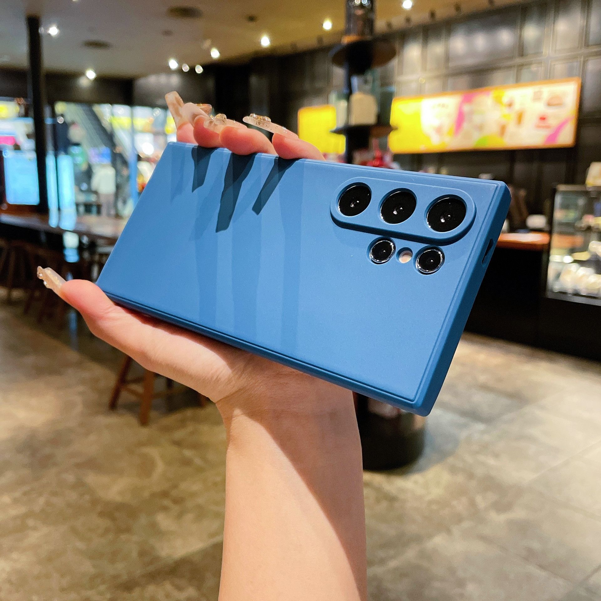 Rubik's Cube Silicone Mobile Phone Case for Samsung S25 Ultra S24 S23 S22 S21 S20 FE S8 S9 Plus Note 9 8 Fine Hole Frosted TPU Straight Edge Protective Cover