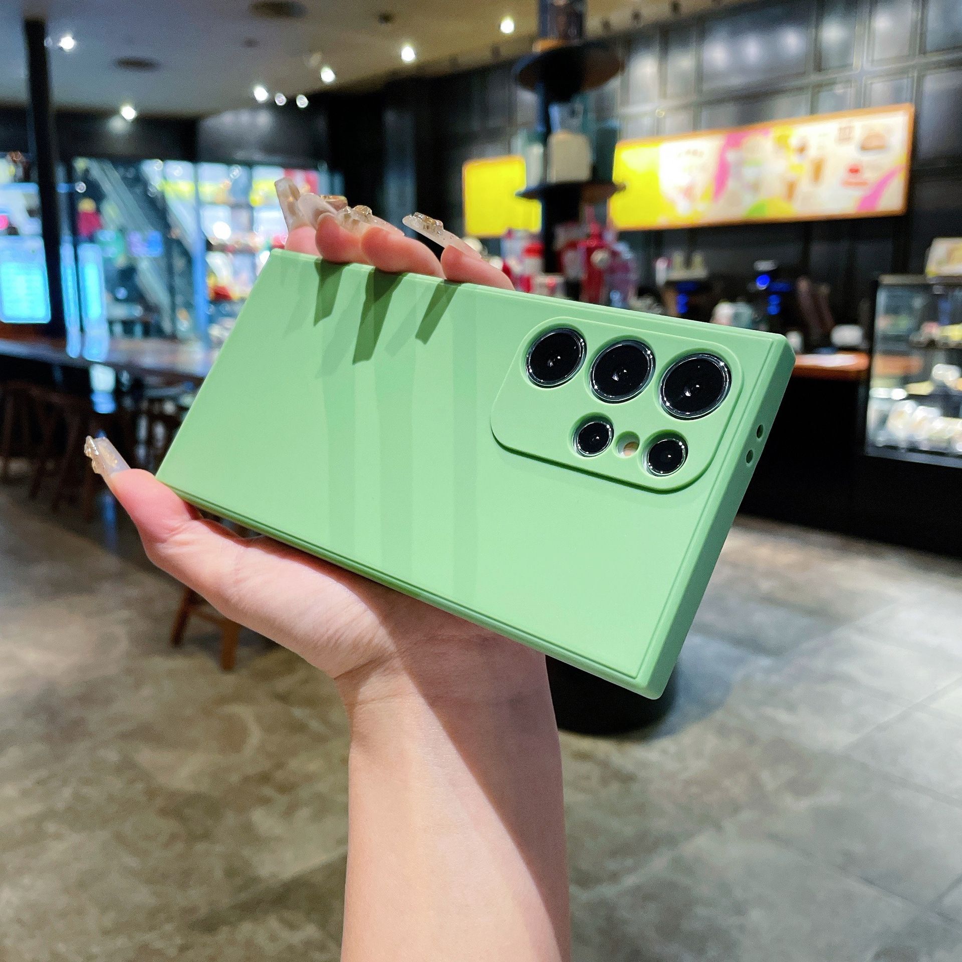 Rubik's Cube Silicone Mobile Phone Case for Samsung S25 Ultra S24 S23 S22 S21 S20 FE S8 S9 Plus Note 9 8 Fine Hole Frosted TPU Straight Edge Protective Cover