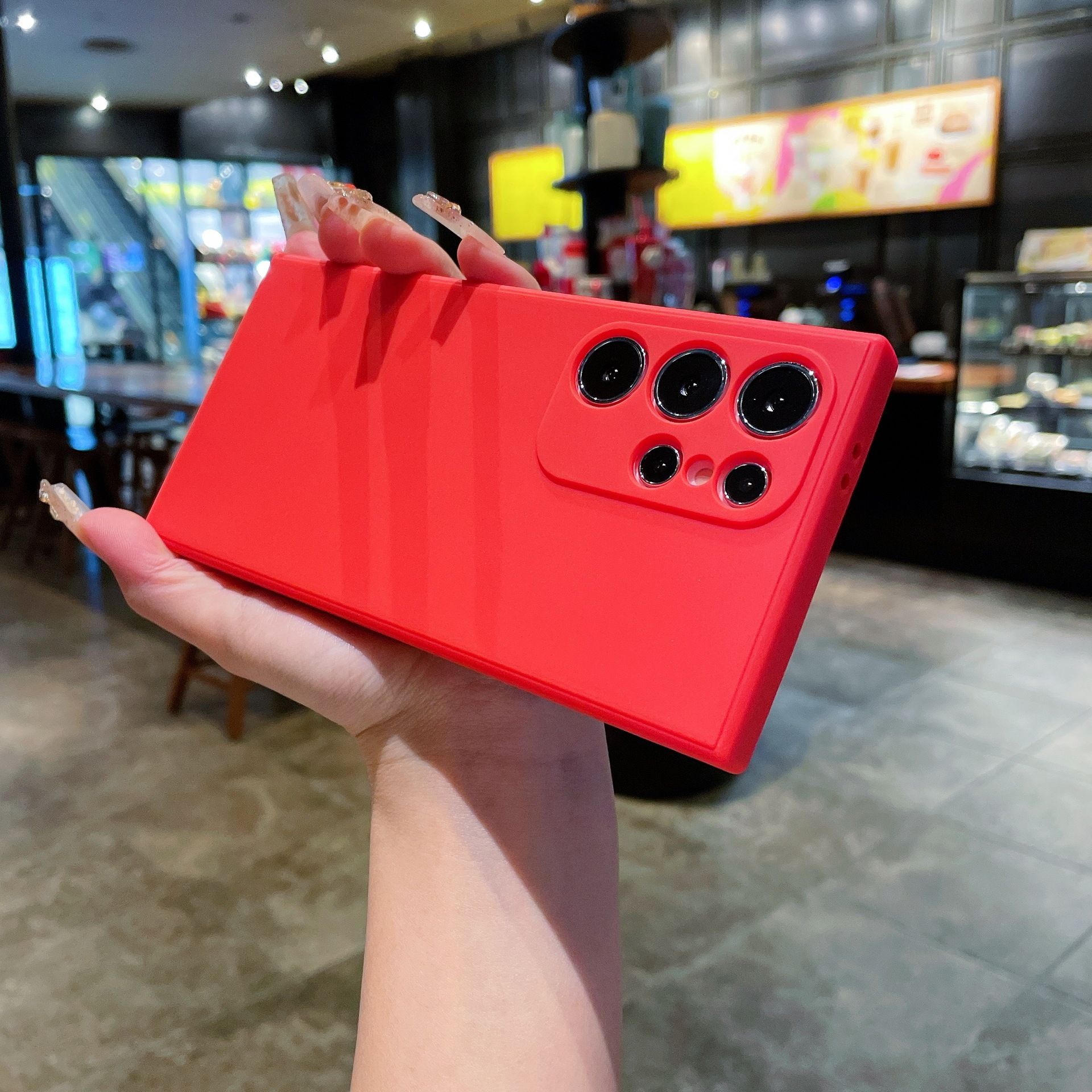 Rubik's Cube Silicone Mobile Phone Case for Samsung S25 Ultra S24 S23 S22 S21 S20 FE S8 S9 Plus Note 9 8 Fine Hole Frosted TPU Straight Edge Protective Cover