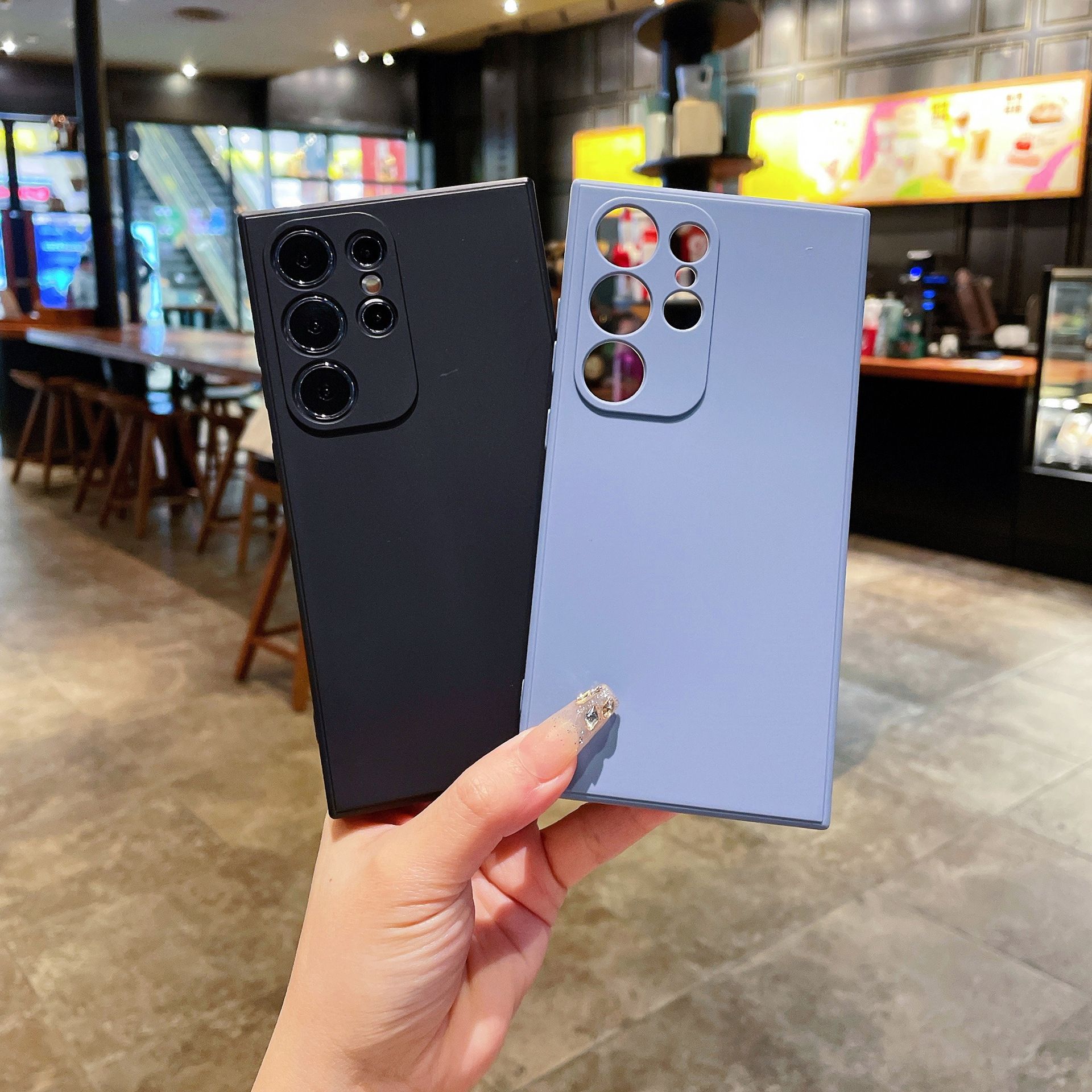 Rubik's Cube Silicone Mobile Phone Case for Samsung S25 Ultra S24 S23 S22 S21 S20 FE S8 S9 Plus Note 9 8 Fine Hole Frosted TPU Straight Edge Protective Cover