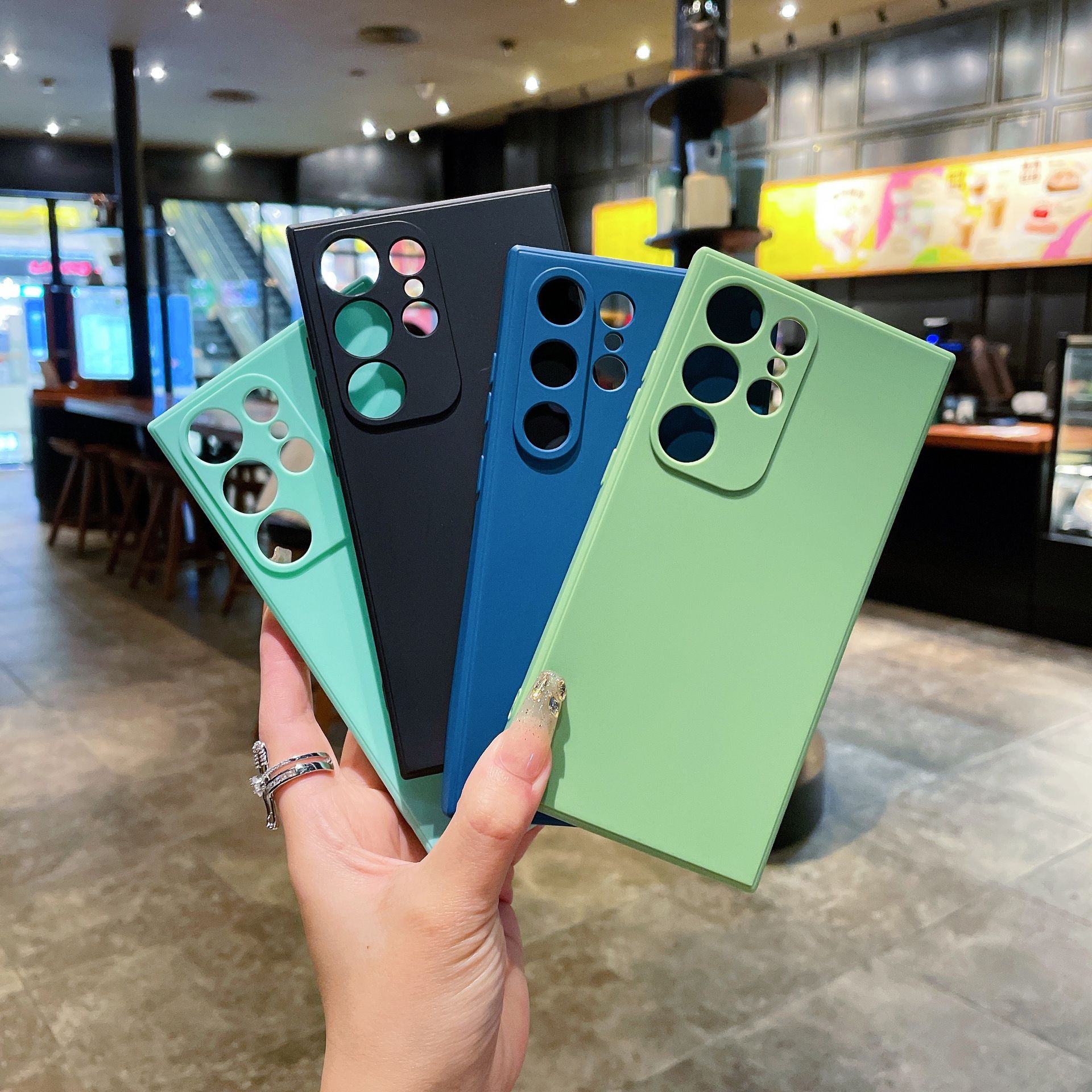 Rubik's Cube Silicone Mobile Phone Case for Samsung S25 Ultra S24 S23 S22 S21 S20 FE S8 S9 Plus Note 9 8 Fine Hole Frosted TPU Straight Edge Protective Cover