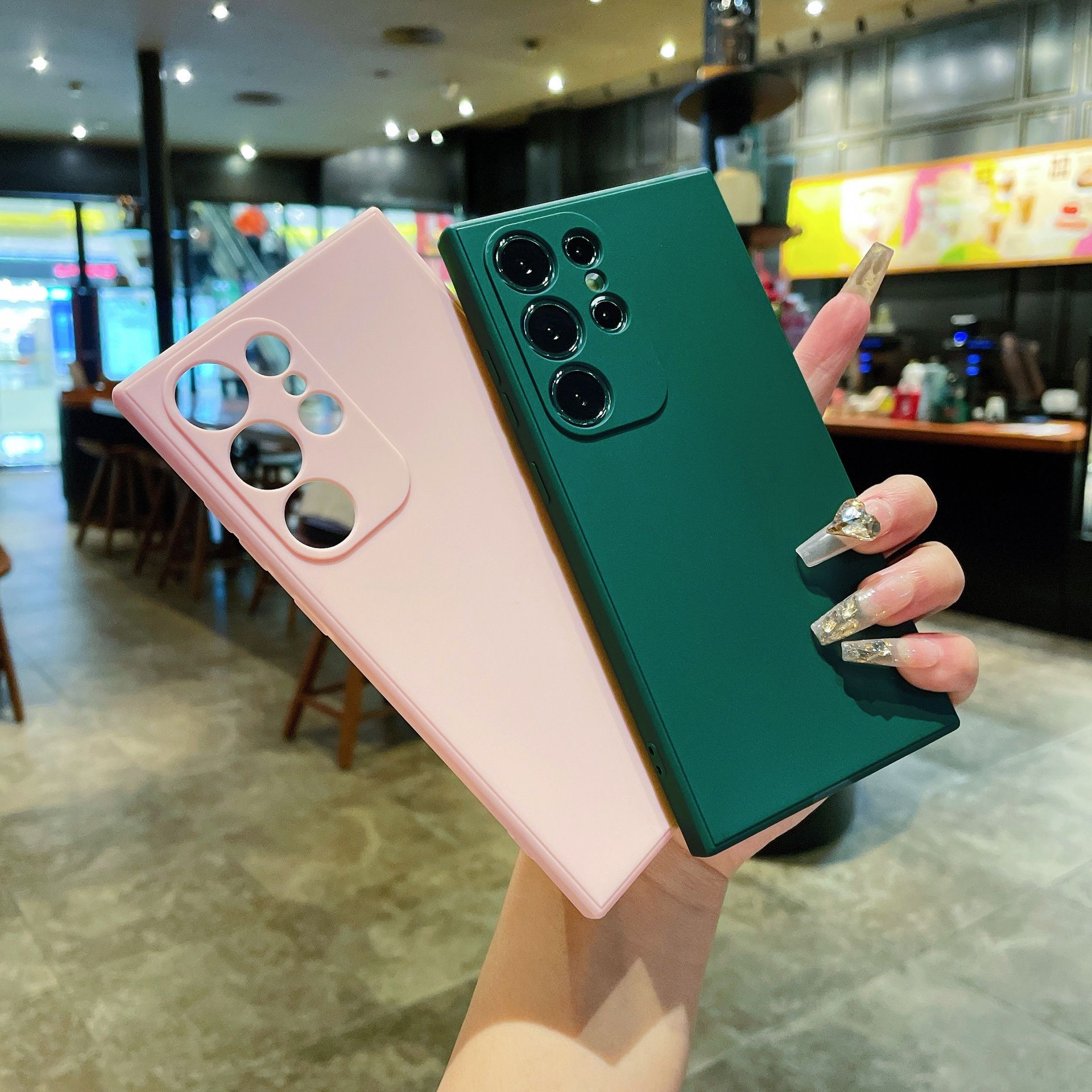 Rubik's Cube Silicone Mobile Phone Case for Samsung S25 Ultra S24 S23 S22 S21 S20 FE S8 S9 Plus Note 9 8 Fine Hole Frosted TPU Straight Edge Protective Cover