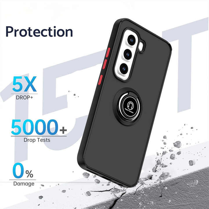 Case for Infinix Hot 50 Pro 50 Pro+ 50i 40i Note 40 Pro Shockproof Full Cover Transparent Matte TPU PC Phone Case with Ring Holder