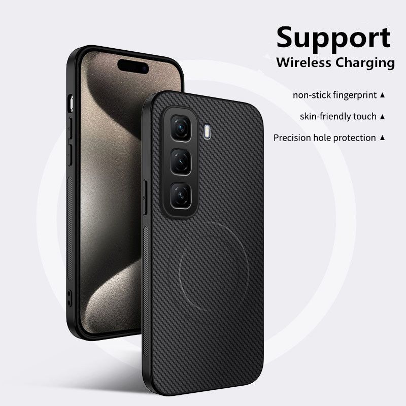 Casing Cover for Tecno Camon 40 Pro,Infinix Note 50 Pro Hot 50 Pro+ Plus Note 40 Pro 4G/5G Hot 40 Pro / Spark 20 Pro Phone Case Fiber Magnetic Suction Leather Pattern Protective Cover