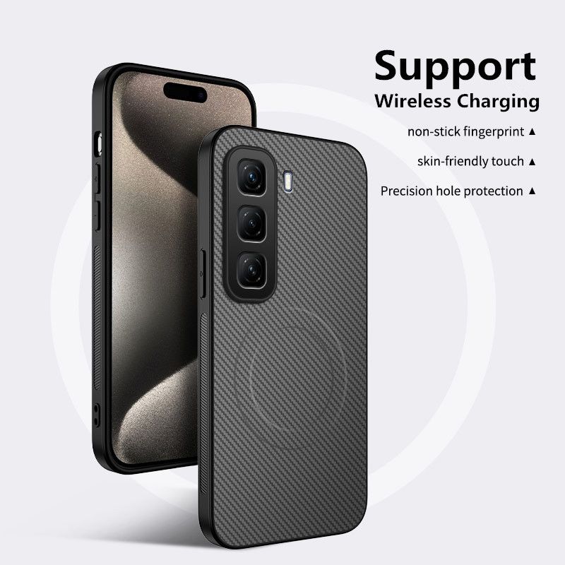 Casing Cover for Tecno Camon 40 Pro,Infinix Note 50 Pro Hot 50 Pro+ Plus Note 40 Pro 4G/5G Hot 40 Pro / Spark 20 Pro Phone Case Fiber Magnetic Suction Leather Pattern Protective Cover