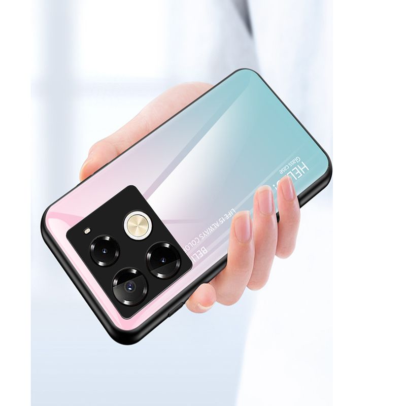 Luxury Gradient Color Phone Case for Infinix Note 50 Pro 4G,Hot 50 Pro Plus Smart 8 Hot 50i Itel S25 Ultra Tecno Camon 30S Pro Tempered Glass Sublimation Phone Case