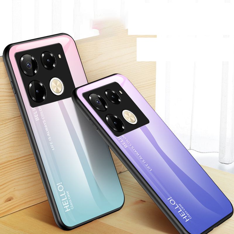Luxury Gradient Color Phone Case for Infinix Note 50 Pro 4G,Hot 50 Pro Plus Smart 8 Hot 50i Itel S25 Ultra Tecno Camon 30S Pro Tempered Glass Sublimation Phone Case