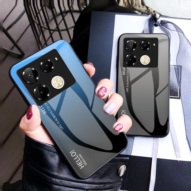 Luxury Gradient Color Phone Case for Infinix Note 50 Pro 4G,Hot 50 Pro Plus Smart 8 Hot 50i Itel S25 Ultra Tecno Camon 30S Pro Tempered Glass Sublimation Phone Case