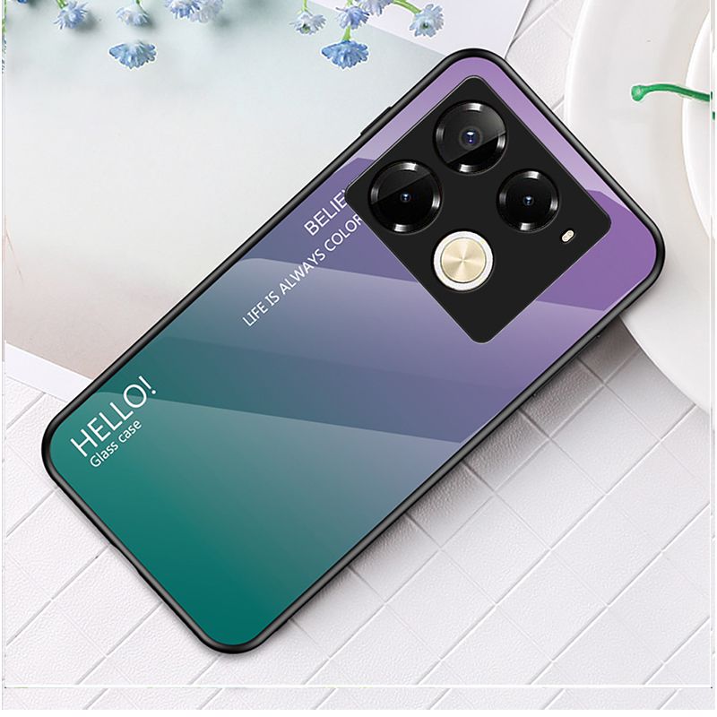 Luxury Gradient Color Phone Case for Infinix Note 50 Pro 4G,Hot 50 Pro Plus Smart 8 Hot 50i Itel S25 Ultra Tecno Camon 30S Pro Tempered Glass Sublimation Phone Case