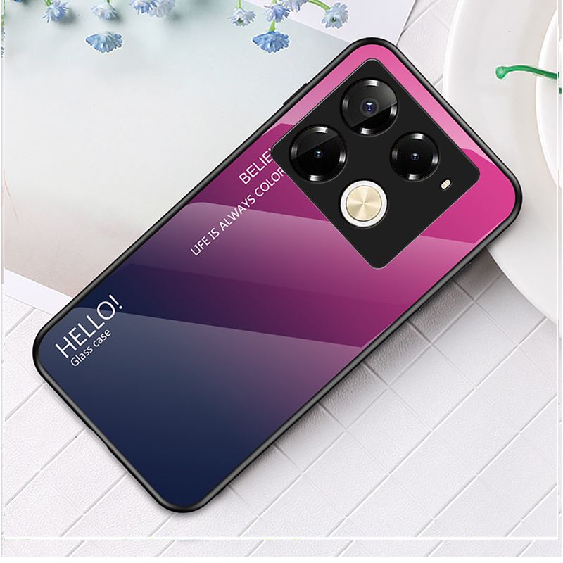 Luxury Gradient Color Phone Case for Infinix Note 50 Pro 4G,Hot 50 Pro Plus Smart 8 Hot 50i Itel S25 Ultra Tecno Camon 30S Pro Tempered Glass Sublimation Phone Case