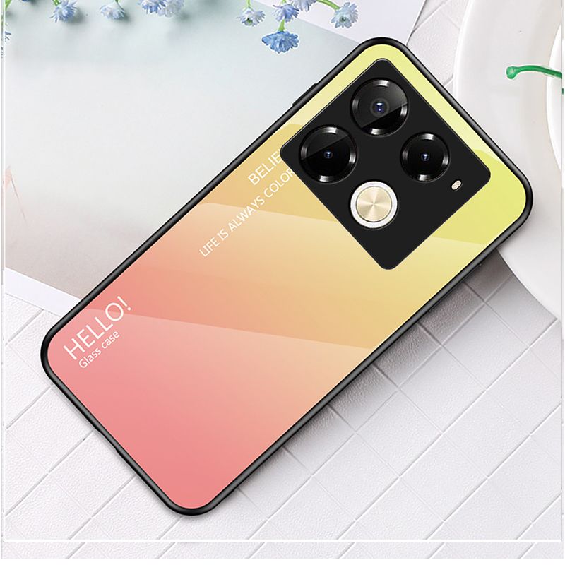 Luxury Gradient Color Phone Case for Infinix Note 50 Pro 4G,Hot 50 Pro Plus Smart 8 Hot 50i Itel S25 Ultra Tecno Camon 30S Pro Tempered Glass Sublimation Phone Case