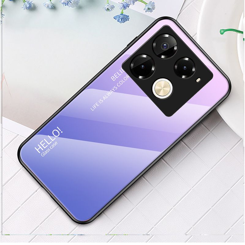 Luxury Gradient Color Phone Case for Infinix Note 50 Pro 4G,Hot 50 Pro Plus Smart 8 Hot 50i Itel S25 Ultra Tecno Camon 30S Pro Tempered Glass Sublimation Phone Case