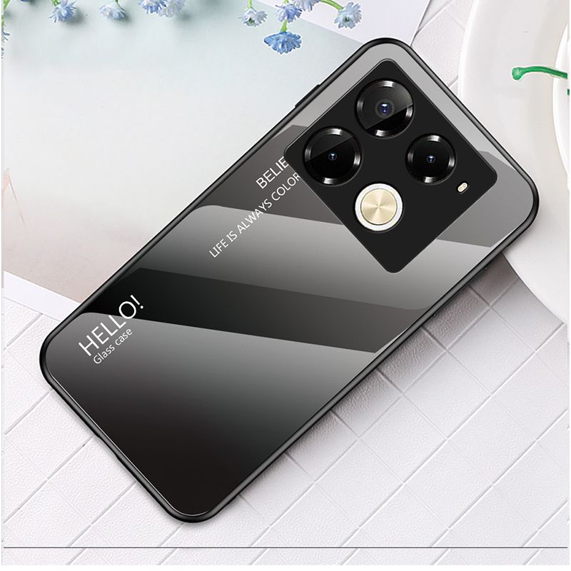 Luxury Gradient Color Phone Case for Infinix Note 50 Pro 4G,Hot 50 Pro Plus Smart 8 Hot 50i Itel S25 Ultra Tecno Camon 30S Pro Tempered Glass Sublimation Phone Case