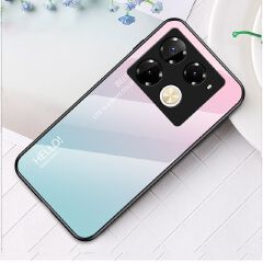 Luxury Gradient Color Phone Case for Infinix Note 50 Pro 4G,Hot 50 Pro Plus Smart 8 Hot 50i Itel S25 Ultra Tecno Camon 30S Pro Tempered Glass Sublimation Phone Case