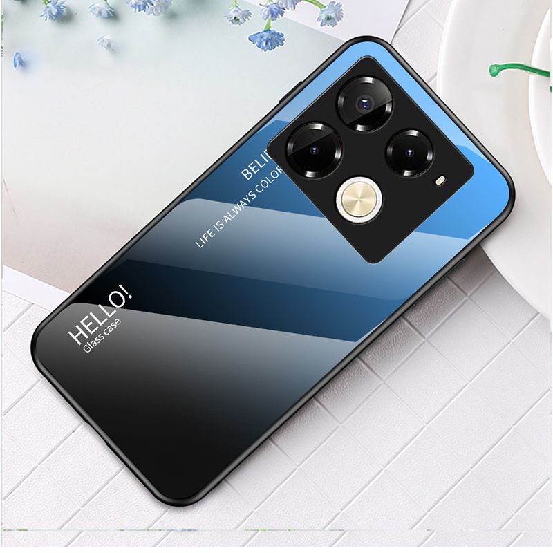 Luxury Gradient Color Phone Case for Infinix Note 50 Pro 4G,Hot 50 Pro Plus Smart 8 Hot 50i Itel S25 Ultra Tecno Camon 30S Pro Tempered Glass Sublimation Phone Case