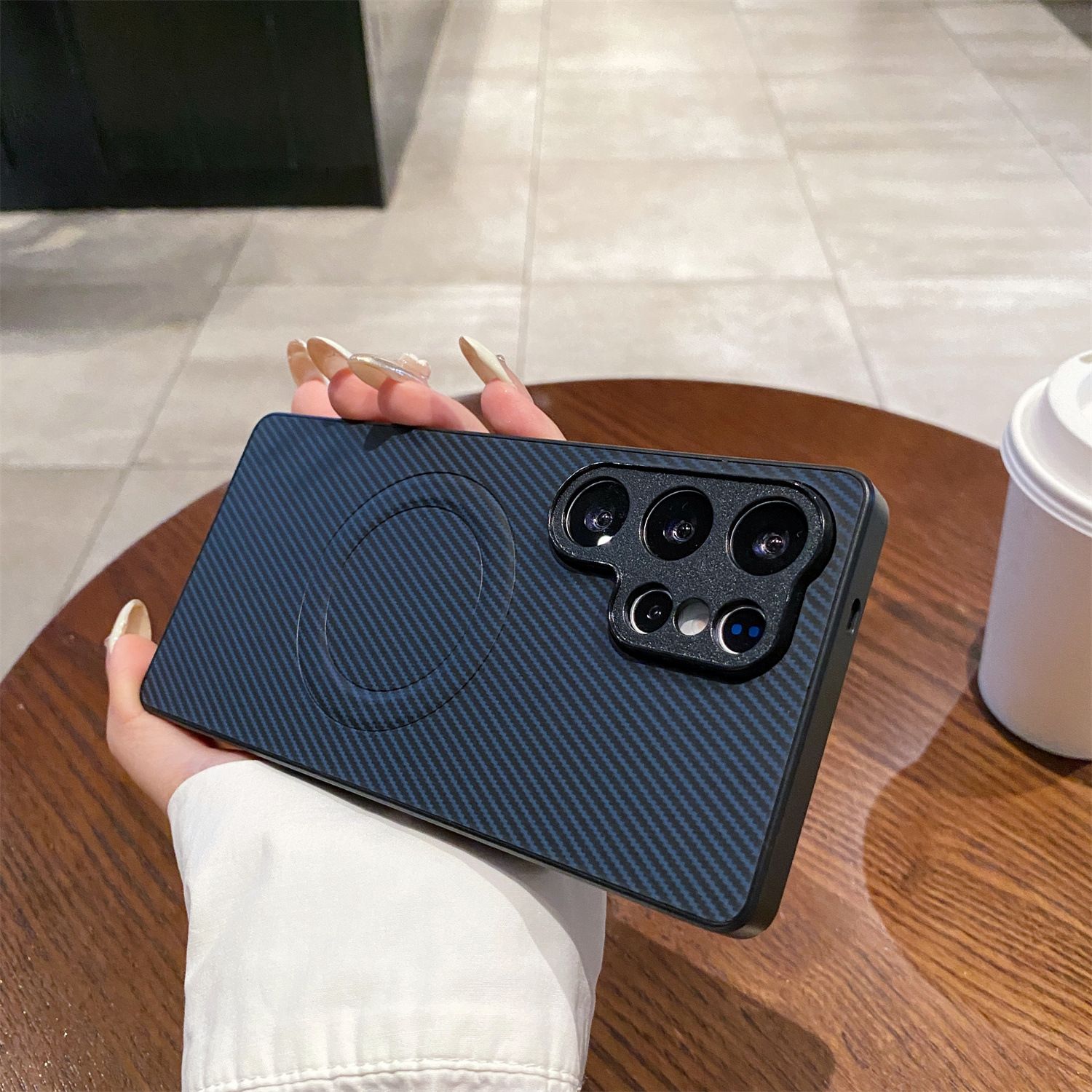 Casing Cover for Samsung Galaxy A06 A16 A36 A56 A55 A35 A25 A15 A05S S25 S24 Ultra S23 FE A54 A14 S21 S22 Plus M33 Phone Case Fiber Magnetic Suction Leather Pattern Protective Cover