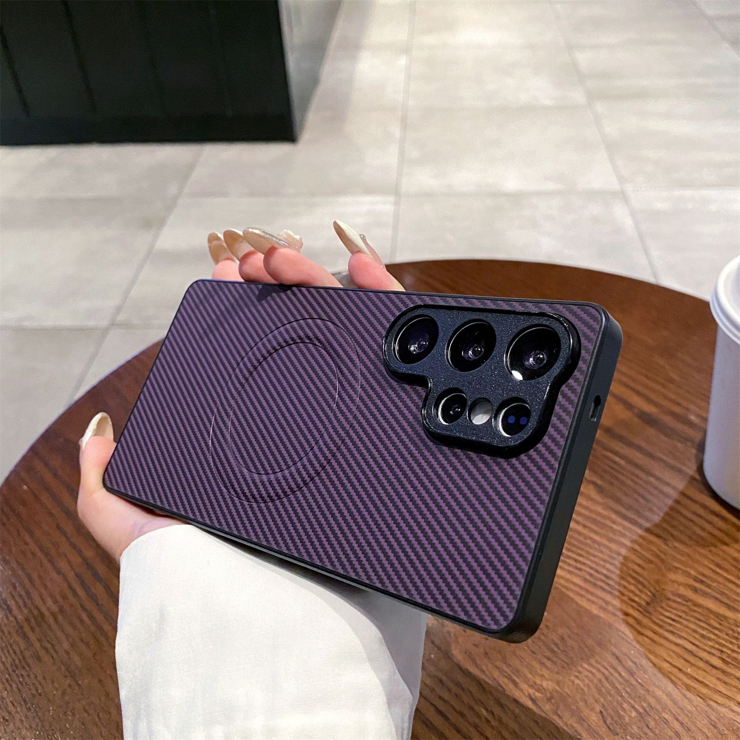 Casing Cover for Samsung Galaxy A06 A16 A36 A56 A55 A35 A25 A15 A05S S25 S24 Ultra S23 FE A54 A14 S21 S22 Plus M33 Phone Case Fiber Magnetic Suction Leather Pattern Protective Cover