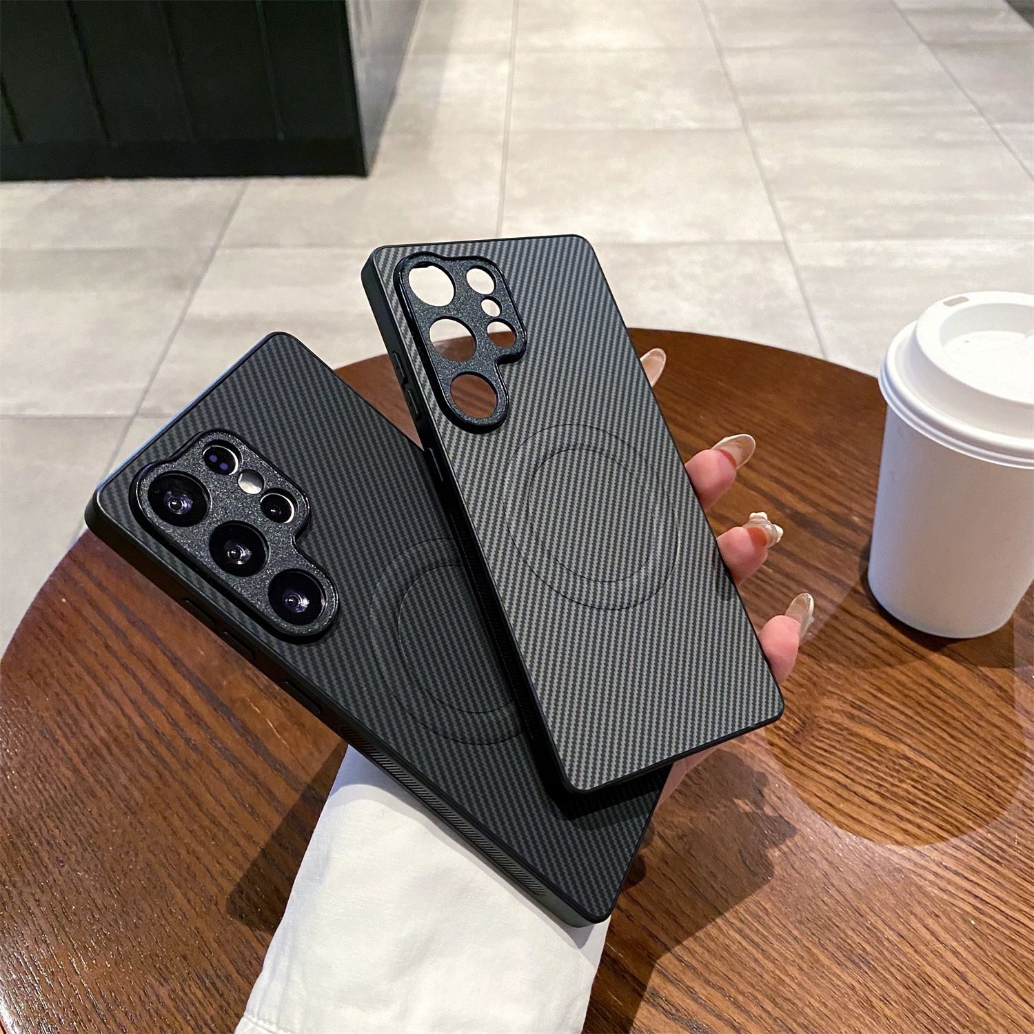 Casing Cover for Samsung Galaxy A06 A16 A36 A56 A55 A35 A25 A15 A05S S25 S24 Ultra S23 FE A54 A14 S21 S22 Plus M33 Phone Case Fiber Magnetic Suction Leather Pattern Protective Cover