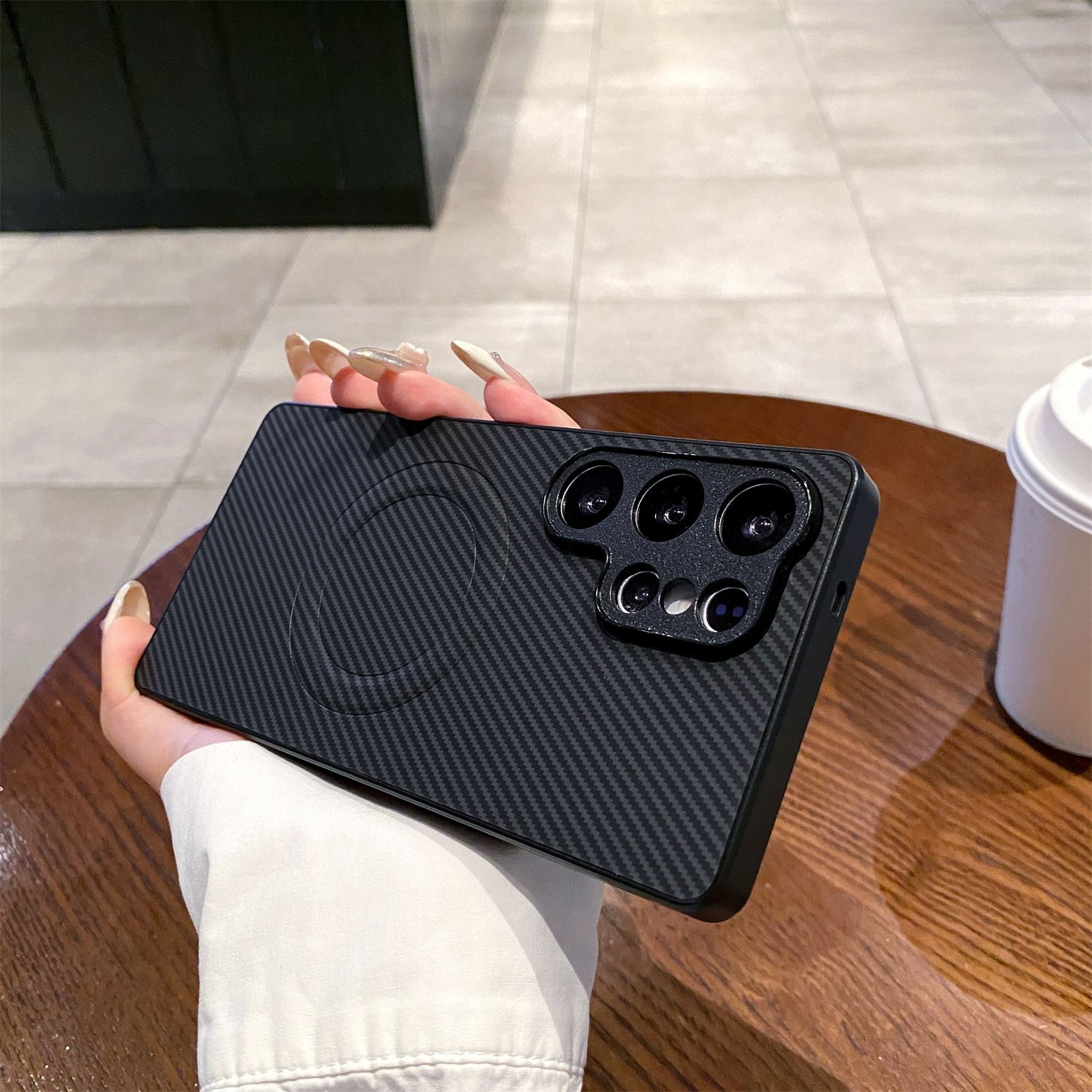 Casing Cover for Samsung Galaxy A06 A16 A36 A56 A55 A35 A25 A15 A05S S25 S24 Ultra S23 FE A54 A14 S21 S22 Plus M33 Phone Case Fiber Magnetic Suction Leather Pattern Protective Cover