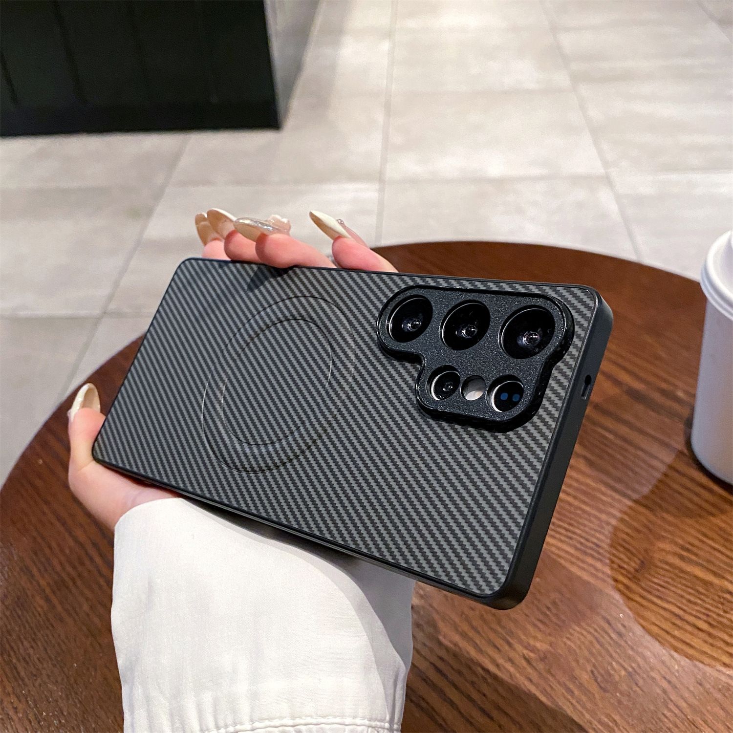 Casing Cover for Samsung Galaxy A06 A16 A36 A56 A55 A35 A25 A15 A05S S25 S24 Ultra S23 FE A54 A14 S21 S22 Plus M33 Phone Case Fiber Magnetic Suction Leather Pattern Protective Cover