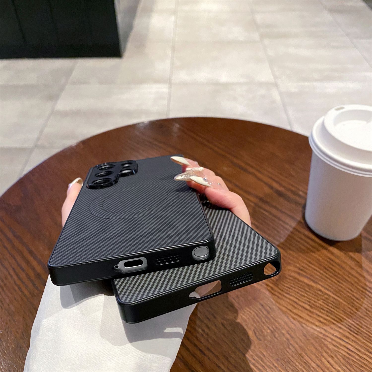 Casing Cover for Samsung Galaxy A06 A16 A36 A56 A55 A35 A25 A15 A05S S25 S24 Ultra S23 FE A54 A14 S21 S22 Plus M33 Phone Case Fiber Magnetic Suction Leather Pattern Protective Cover