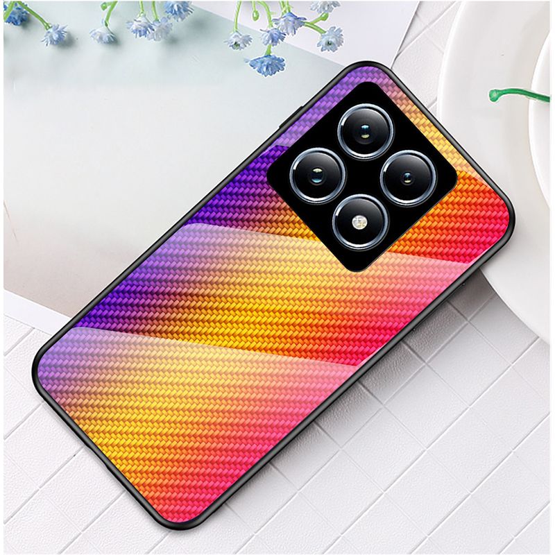 Luxury Gradient Color Phone Case for Redmi Note 14 Pro 4G 14 Pro Plus A5 A4 A3 14C 13C 13 Poco M6 F7 Ultra Note 13 Pro Plus Tempered Glass Sublimation Phone Case