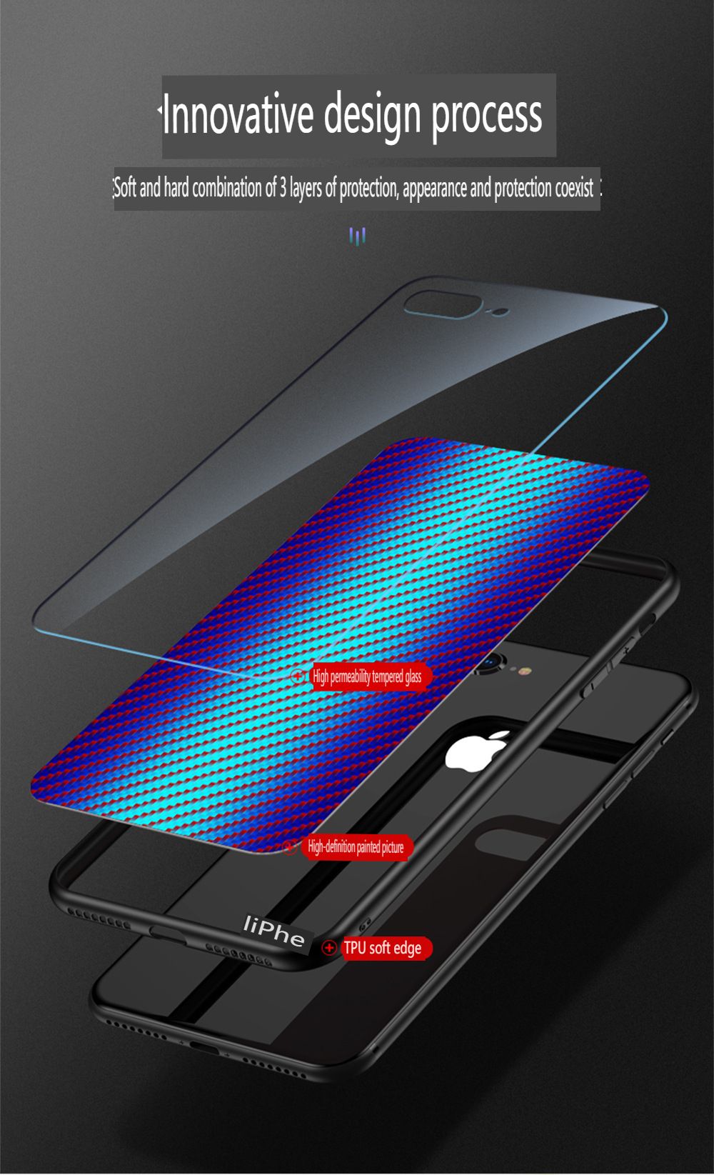 Luxury Gradient Color Casing Cover for Infinix Note 50 Pro 4G,Hot 50 Pro Plus Smart 8 9 HD Hot 50i 30i Itel S25 Ultra Tecno Camon 30S Spark 20 Pro Plus Fiber Pattern Glass Painting Tempered Glass Case