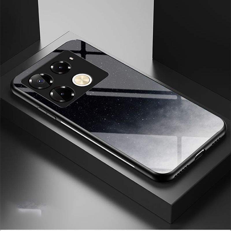Luxury Gradient Color Casing Cover for Infinix Note 50 Pro 4G,Hot 50 Pro Plus Smart 8 9 HD Hot 50i 30i Itel S25 Ultra Tecno Camon 30S 20 Pro Plus Starry Sky Painting Tempered Glass Back Cover