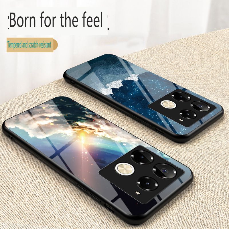 Luxury Gradient Color Casing Cover for Infinix Note 50 Pro 4G,Hot 50 Pro Plus Smart 8 9 HD Hot 50i 30i Itel S25 Ultra Tecno Camon 30S 20 Pro Plus Starry Sky Painting Tempered Glass Back Cover