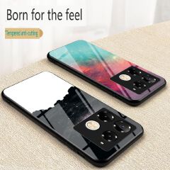 Luxury Gradient Color Casing Cover for Infinix Note 50 Pro 4G,Hot 50 Pro Plus Smart 8 9 HD Hot 50i 30i Itel S25 Ultra Tecno Camon 30S 20 Pro Plus Starry Sky Painting Tempered Glass Back Cover